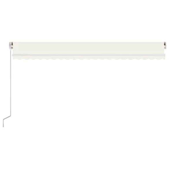 Copertină retractabilă manual cu LED crem 500x300 cm