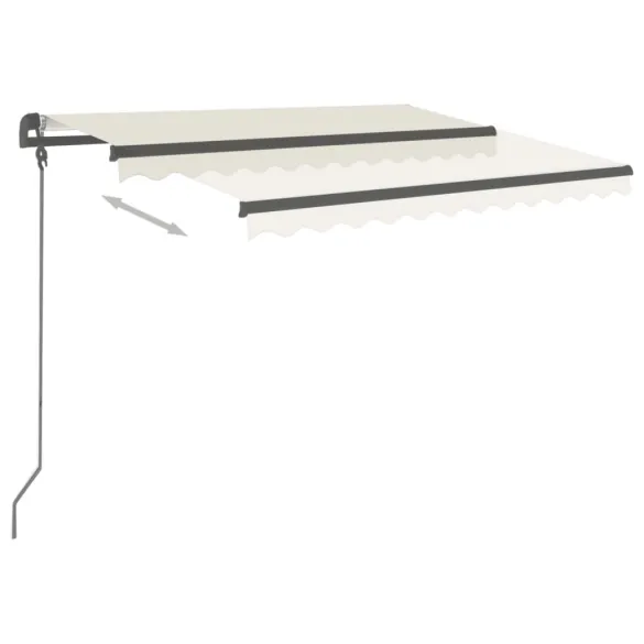 Copertină automată retractabilă cu telecomandă - Crem 3,5x2,5 m