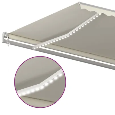 Copertină Automată cu LED Senzor Vânt | 500x300 cm | Livrare Gratuită