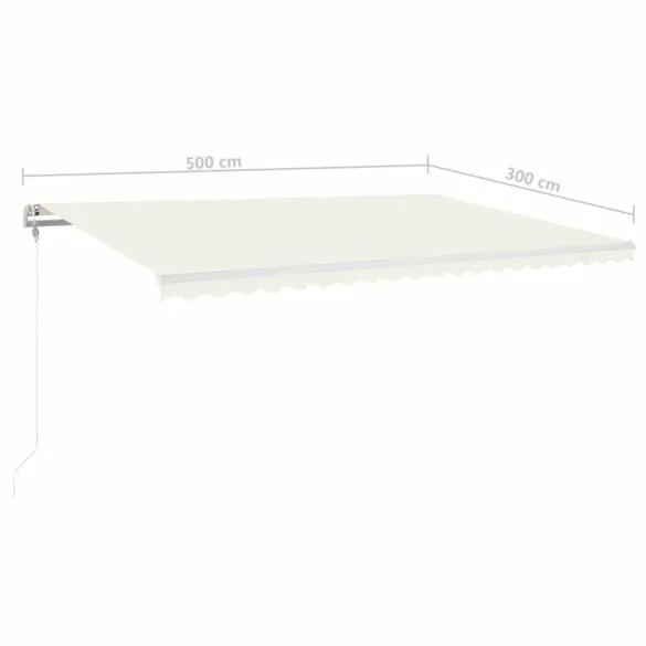 Copertină Automată cu LED Senzor Vânt | 500x300 cm | Livrare Gratuită