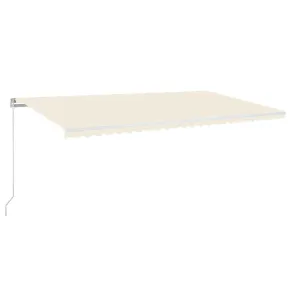 Copertină retractabilă manuală cu LED - 600x300 cm - Crem 2