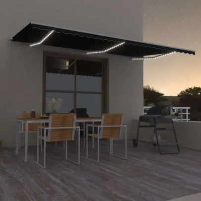 Copertină retractabilă cu LED pentru exterior - 600x300 cm