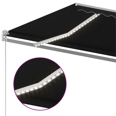Copertină retractabilă cu LED pentru exterior - 600x300 cm