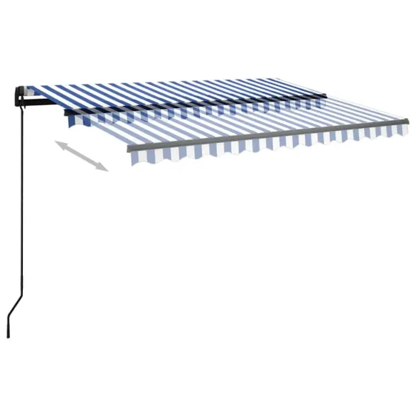 Copertină retractabilă manual cu LED pentru terasă