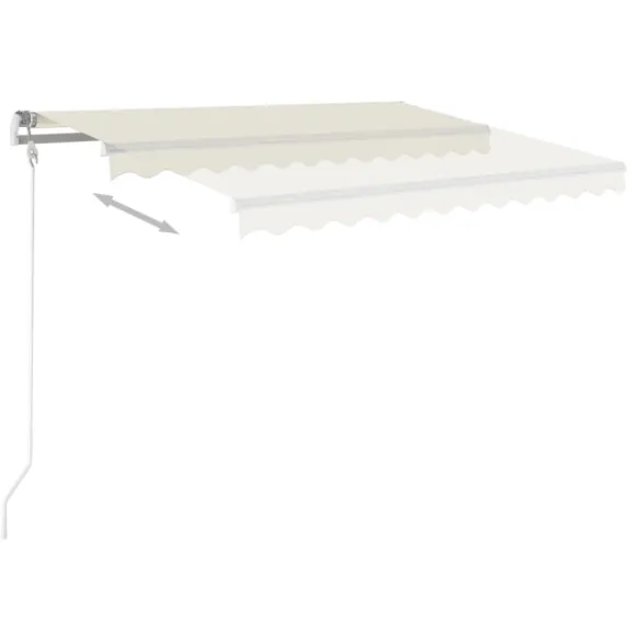 Copertină Retractabilă Manuală Crem 400x350 cm - Livrare Gratuită