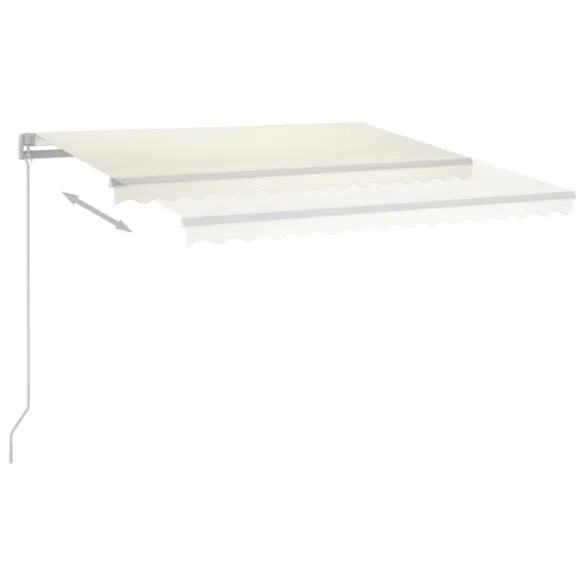 Copertină retractabilă manual cu LED - 400x350 cm