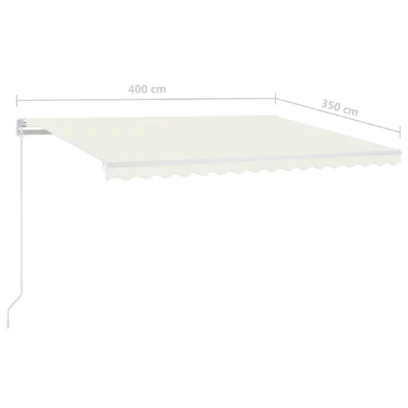 Copertină retractabilă manual cu LED - 400x350 cm