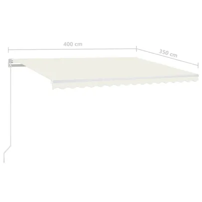 Copertină retractabilă manual cu LED - 400x350 cm