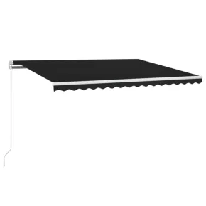 Copertină retractabilă manual cu LED - Antracit 400x350 cm 2