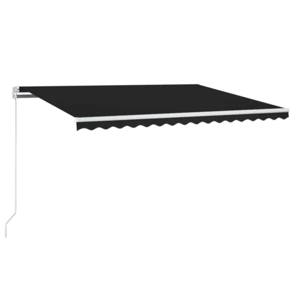 Copertină retractabilă manual cu LED - Antracit 400x350 cm