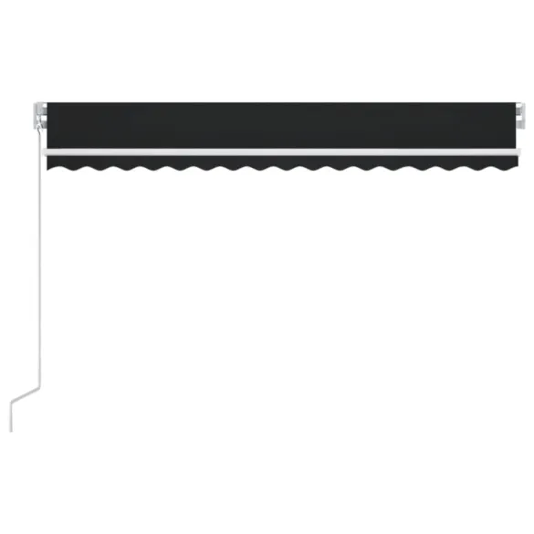 Copertină retractabilă manual cu LED - Antracit 400x350 cm