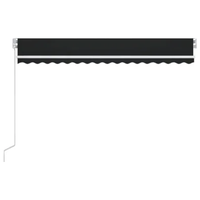 Copertină retractabilă manual cu LED - Antracit 400x350 cm