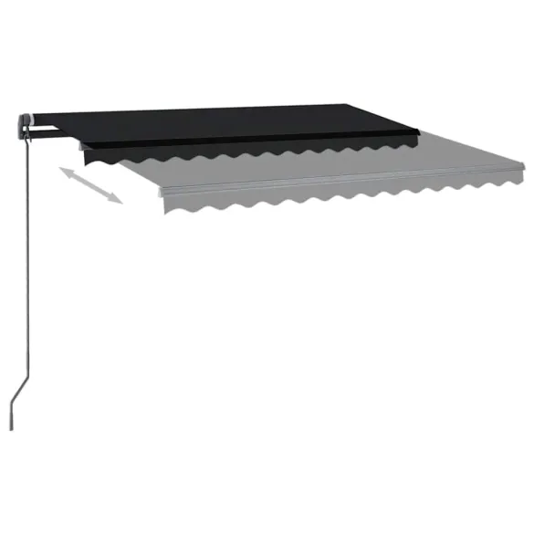 Copertină retractabilă manual cu LED - antracit - 3x2,5 m