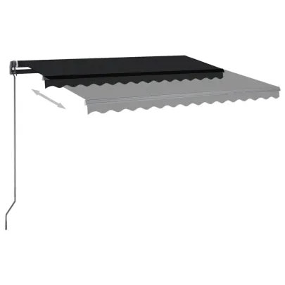 Copertină retractabilă manual cu LED - antracit - 3x2,5 m