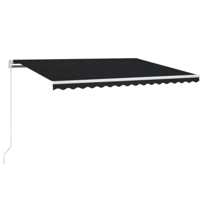 Copertină Retractabilă Manual Antracit 450x350 cm - Livrare Gratuită