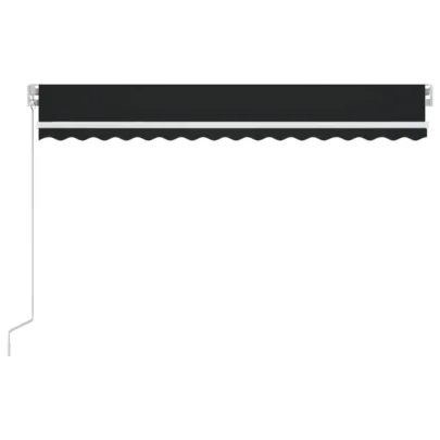 Copertină Retractabilă Manual Antracit 450x350 cm - Livrare Gratuită