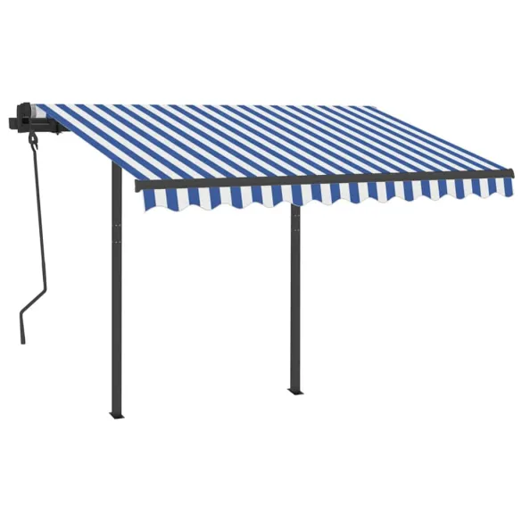 Copertină retractabilă manual cu LED pentru terasă - 3x2,5 m