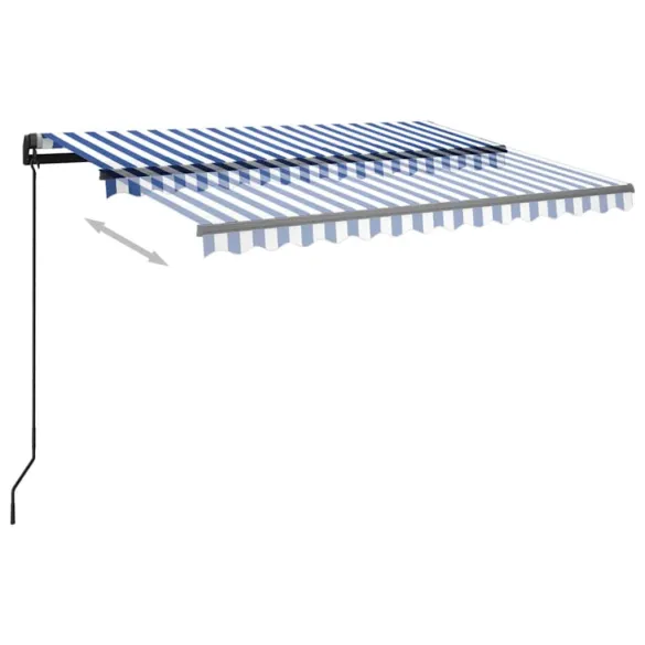 Copertină retractabilă manual cu LED pentru terasă - 3x2,5 m