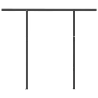 Copertină retractabilă manual cu LED pentru terasă - 3x2,5 m