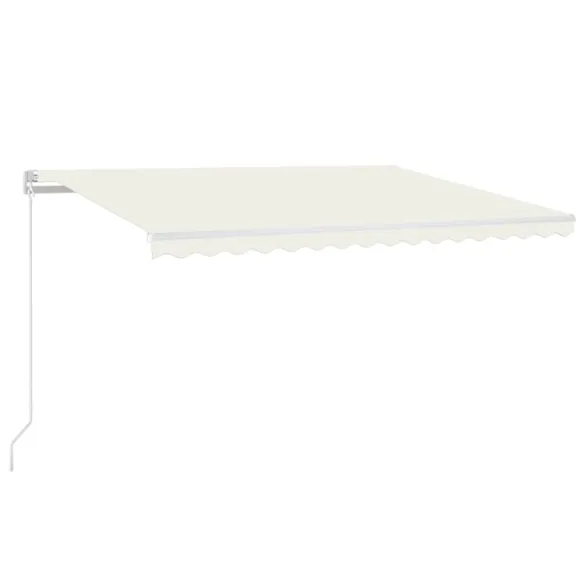 Copertină retractabilă manual cu LED - 450x350 cm - Crem