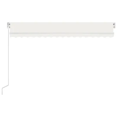 Copertină retractabilă manual cu LED - 450x350 cm - Crem