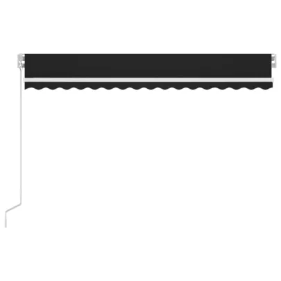 Copertină retractabilă manual cu LED pentru grădină