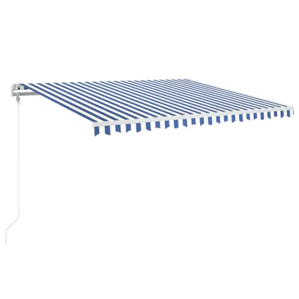 Copertină Retractabilă Automată 450x350 cm - Albastru/Alb