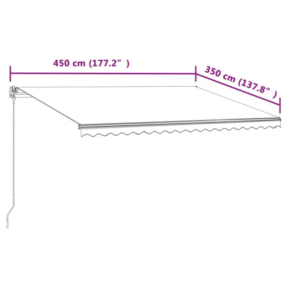Copertină Automată Retractabilă 450x350cm - Livrare Gratuită