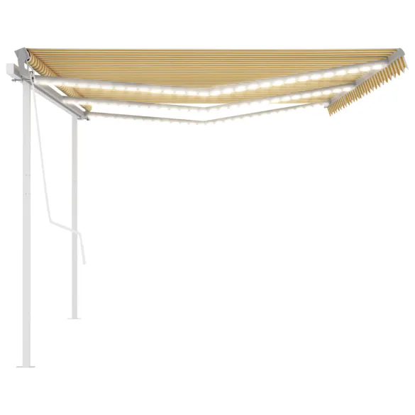 Copertină Automată cu Senzor Vânt și LED - 6x3,5 m | Livrare Gratuită