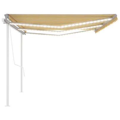 Copertină Automată cu Senzor Vânt și LED - 6x3,5 m | Livrare Gratuită