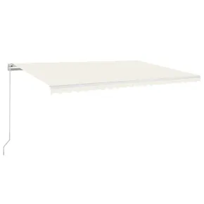 Copertină retractabilă manuală cu LED - 500x350 cm - Crem 2