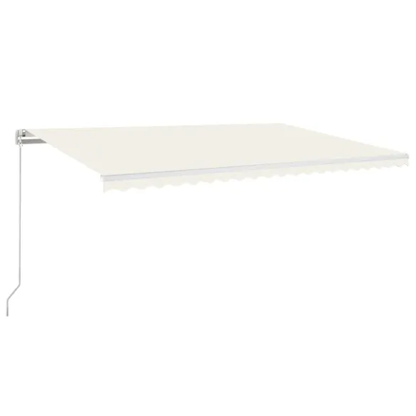 Copertină retractabilă manuală cu LED - 500x350 cm - Crem