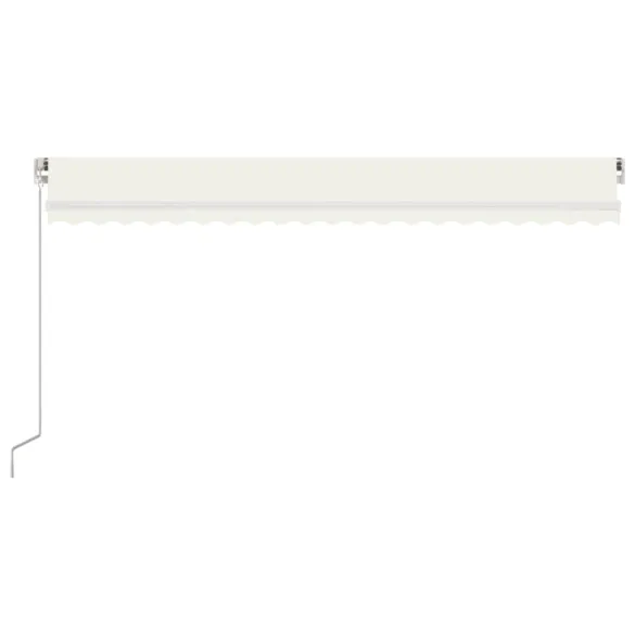 Copertină retractabilă manuală cu LED - 500x350 cm - Crem