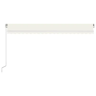 Copertină retractabilă manuală cu LED - 500x350 cm - Crem