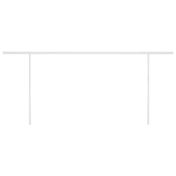 Copertină retractabilă manual cu LED - 6x3,5 m - Galben&Alb