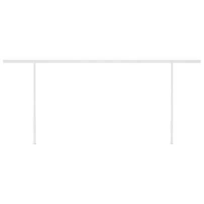 Copertină retractabilă manual cu LED - 6x3,5 m - Galben&Alb