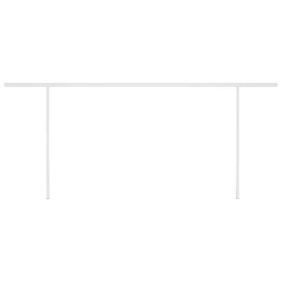 Copertină Retractabilă Manuală cu LED - Albastru/Alb - 5x3,5m