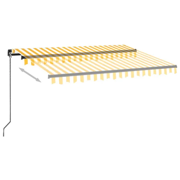Copertină Retractabilă Manuală cu LED - 350x250 cm | Livrare Gratuită