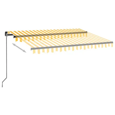 Copertină Retractabilă Manuală cu LED - 350x250 cm | Livrare Gratuită