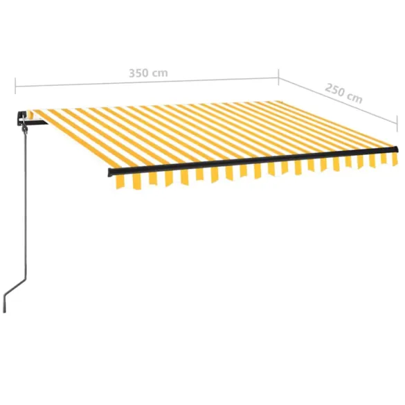 Copertină Retractabilă Manuală cu LED - 350x250 cm | Livrare Gratuită