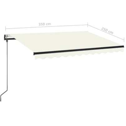 Copertină Automată Retractabilă - Crem 350x250 cm | Livrare Gratuită