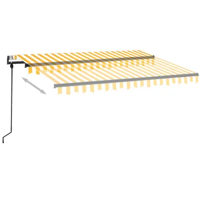 Copertină Automată Retractabilă 350x250 cm - Galben/Alb