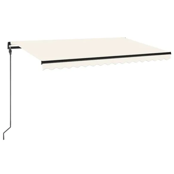 Copertină Retractabilă Manual cu LED - 450x300 cm - Crem