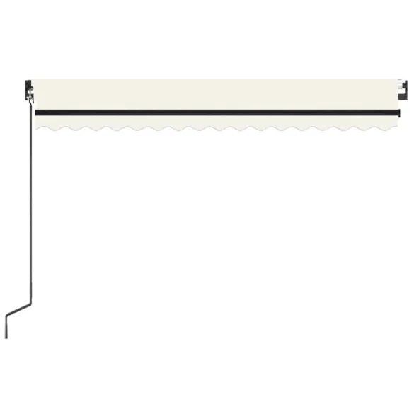 Copertină Retractabilă Manual cu LED - 450x300 cm - Crem