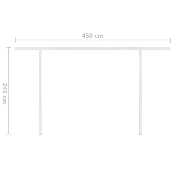 Copertină Retractabilă Automată - Albastru/Alb - 4,5x3,5 m