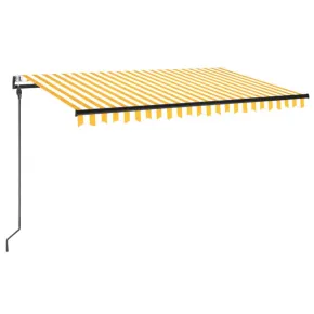 Copertină Automată Retractabilă 4.5x3m - Galben/Alb | Livrare Gratuită 2