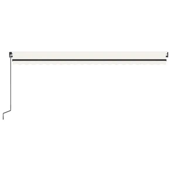 Copertină retractabilă cu LED, crem, 500x300 cm | Livrare gratuită