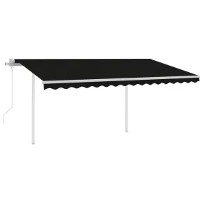 Copertină retractabilă automată cu stâlpi - 4x3,5 m 2