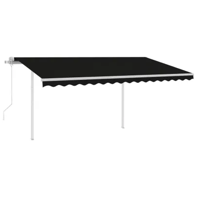 Copertină retractabilă automată cu stâlpi - 4x3,5 m