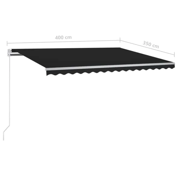 Copertină retractabilă automată cu stâlpi - 4x3,5 m